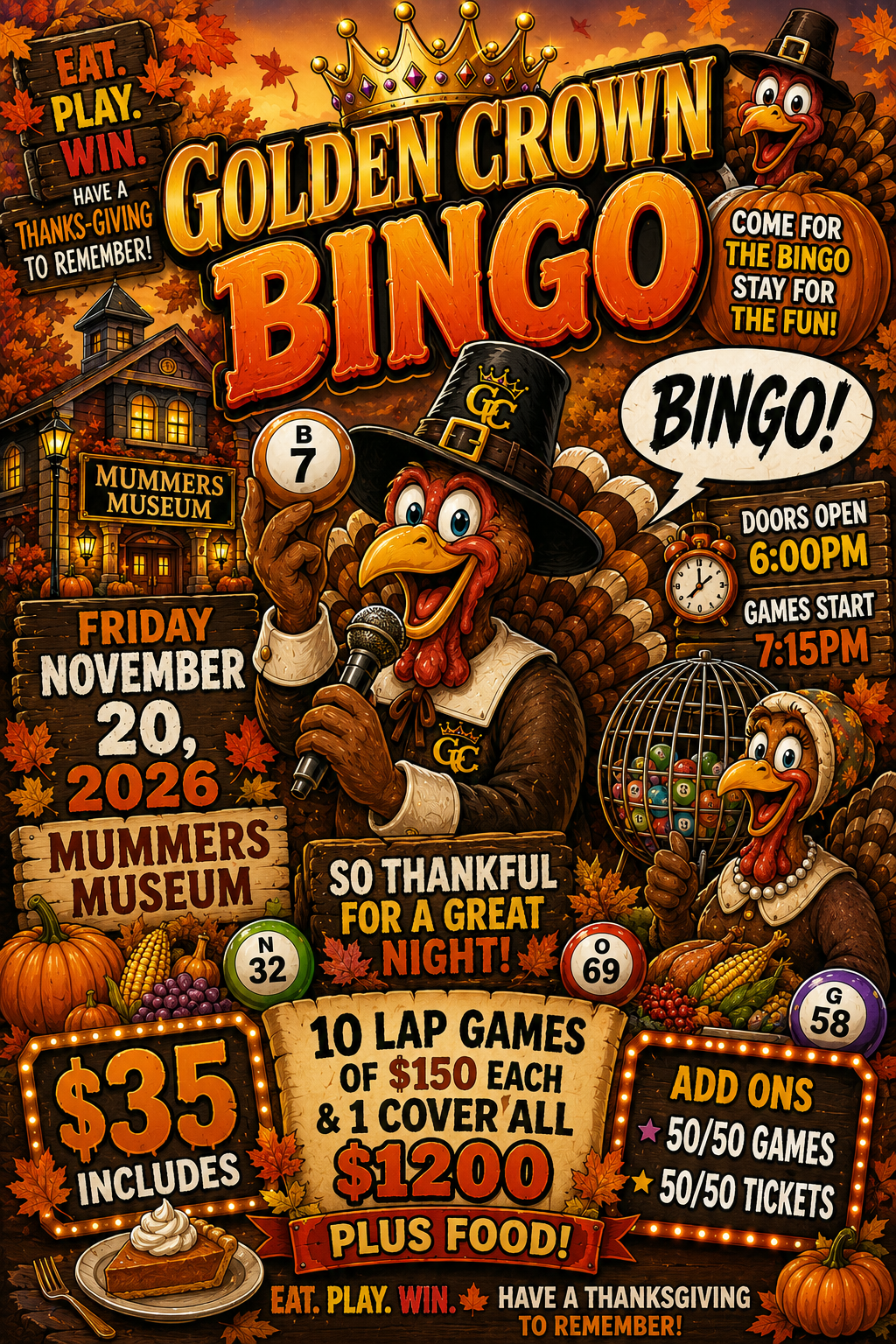 Golden Crown Bingo flyer